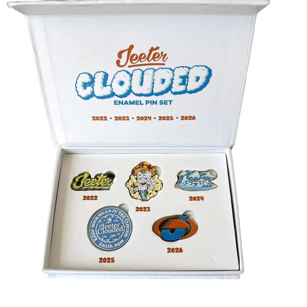 Jeeter 2022 to 2026 Clouded Enamel Pin Set Collector Edition New in Box